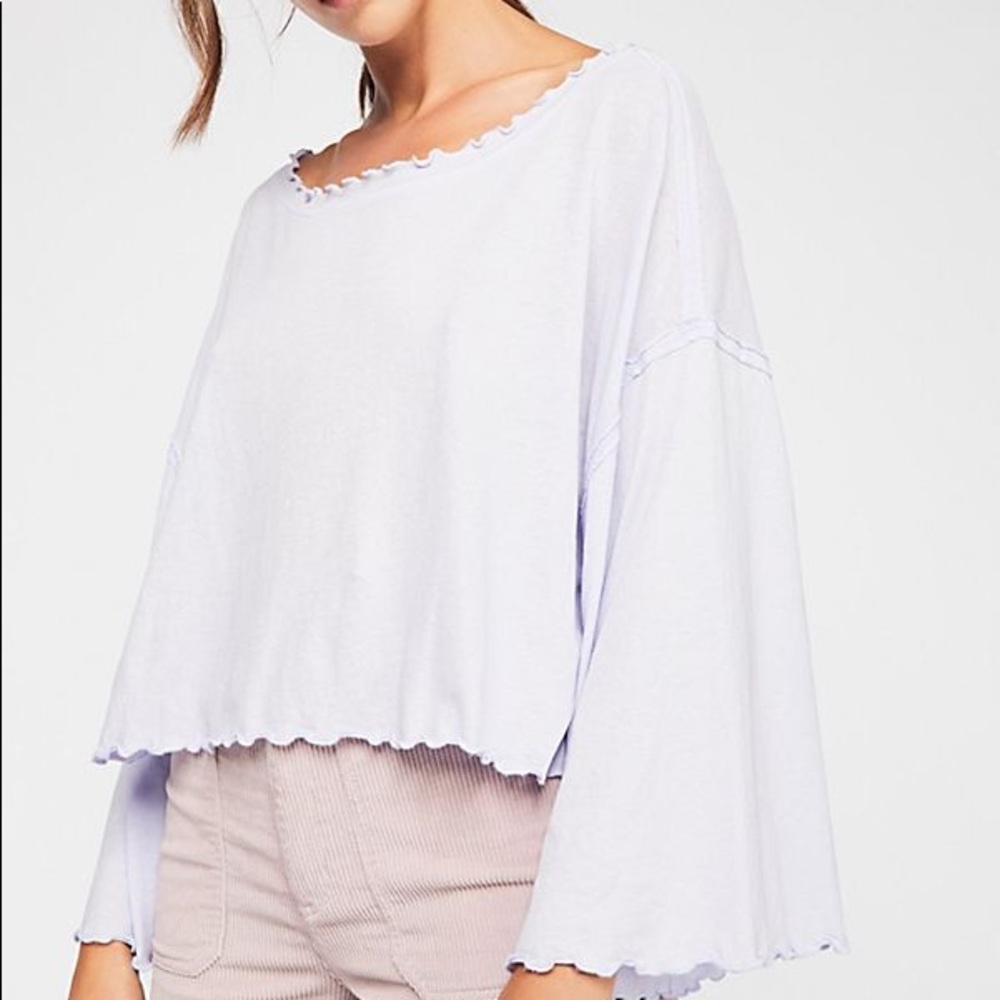 Free people bird gang cropped tee